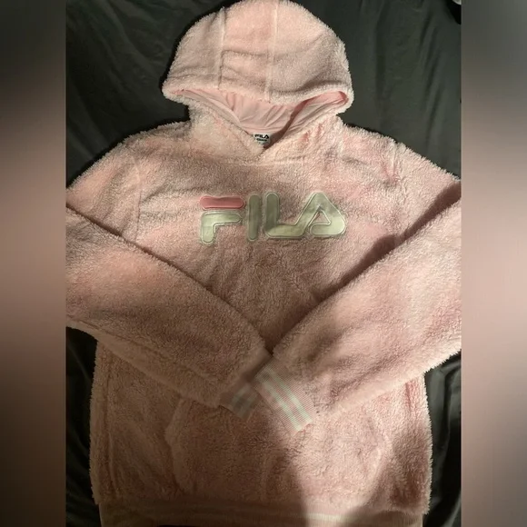 Fluffy fila hoodie new arrivals